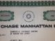 1960 ' S Chase Manhattan Stock Certificate W/ David Rockefeller President Stocks & Bonds, Scripophily photo 2