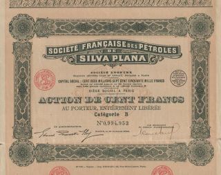 Switzerland Oil Company Stock Certificate Silva Plana photo