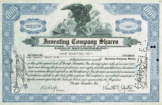Usa Investing Company Shares Stock Certificate photo