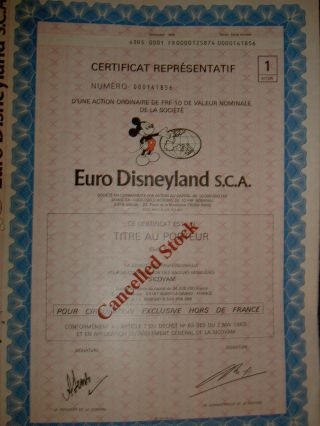 Euro Disneyland Mickey Mouse Vignette photo