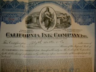 California Ink Company 1919 photo