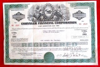 Chrysler Financial Corporation Bond Mississippi Public Employees System 1972 T2u photo