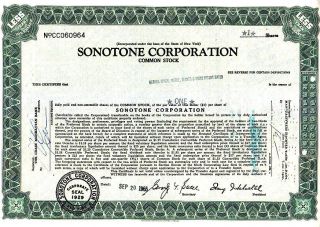 Sonotone Corporation Ny 1965 Stock Certificate photo
