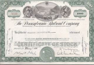 The Pennsylvania Railroad Company. . .  1963 Stock Certificate photo