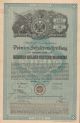 Austria Credit Institution Bond Stock Certificate 1889 Beauty. .  100 Gulden World photo 1