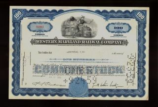 Western Maryland Railway Company 1959 Iss To Broker Josephthal & Co photo