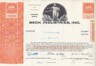 Broker Owned Stock Certificate - - Gilligan Will & Co. photo