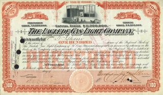Usa Laclede Gas Light Company Stock Certificate 1902 photo