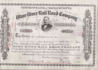 Ware River Rail Road Company. . . . . .  1951 Stock Certificate photo