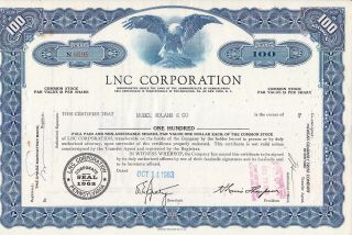 Broker Owned Stock Certificate - - Model Roland & Co. photo