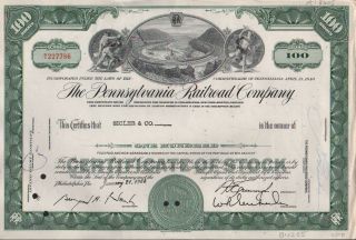 Railroad Stock Certificate Pennsylvania Railroad Company T227786 Dated 1964 photo