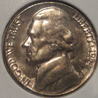 1954 Jefferson Nickel Coin Bu Unc Ms D10 photo