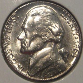 1964 - D Jefferson Nickel Coin Bu Unc Ms P9 photo