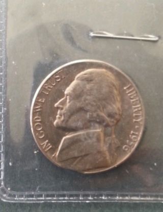 1956 5c Jefferson Nickel Error Chip photo
