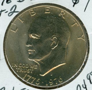 1976 - D Eisenhower Dollar Type 2 Midgrade State. photo