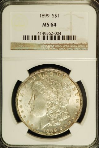1899 P Morgan Silver Dollar,  Ngc Ms - 64 