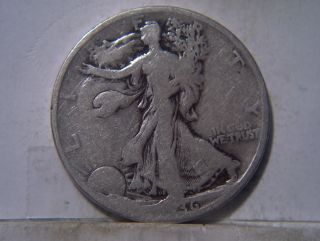 1936 P Silver Liberty Walking Half Dollar Very Good photo
