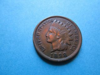 1898 Indian Head Cent In Extra Fine Toning photo