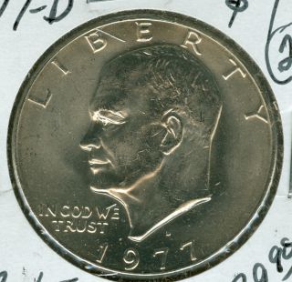 1977 - D Eisenhower Dollar Top Grade State. photo