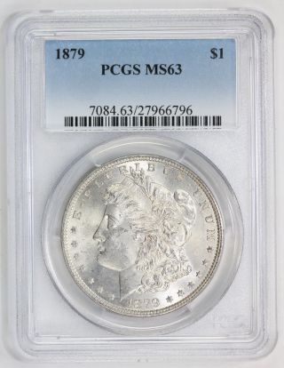 1879 Morgan Silver Dollar Ms 63 Pcgs (6797) photo