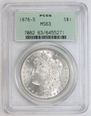 1878 S Morgan Silver Dollar Ms 63 Pcgs (5271) photo