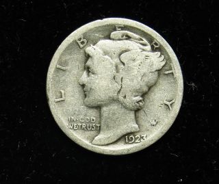 1923 90% Silver Mercury Dime Good (b04) photo