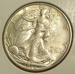 1936 - P Walking Liberty Half Dollar Silver Bu photo