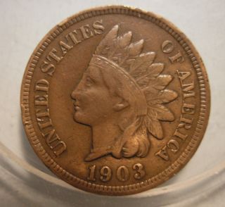 1903 Indian Head Cent (brown Tone) photo