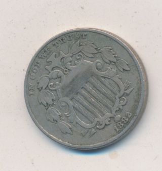 1882 Shield Nickel Circulated Coin photo