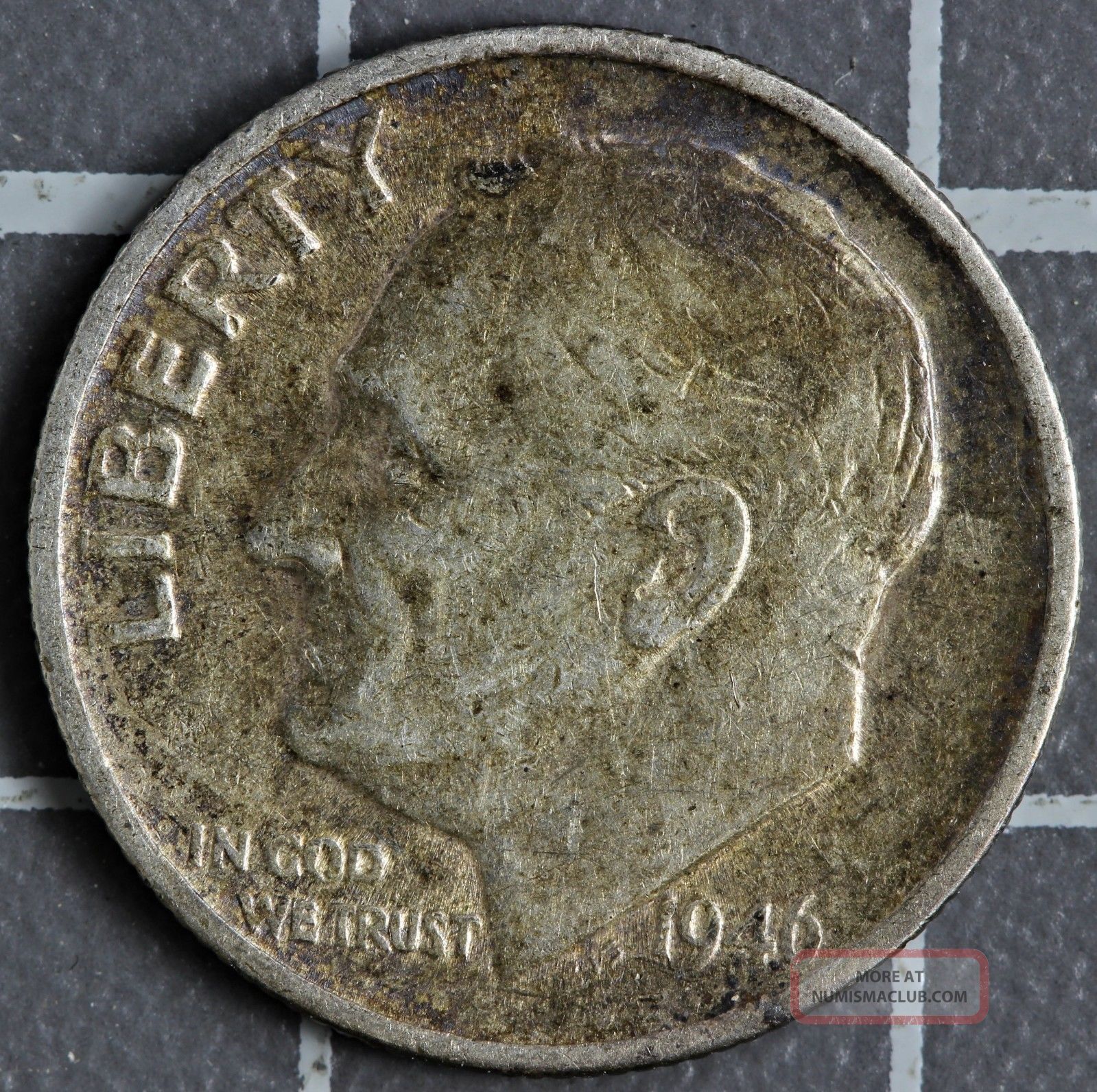 1946 S Roosevelt Dime 90 Silver Extremely Fine