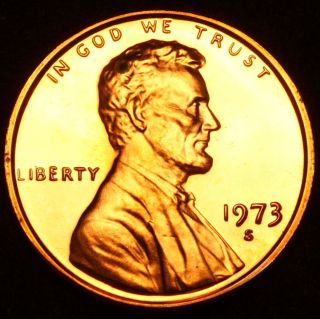 1973 S Lincoln Memorial Proof Penny photo