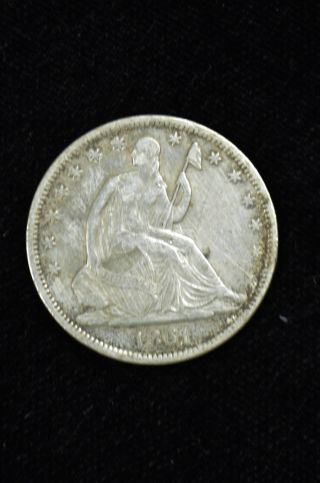 1861 - S Seated Liberty Silver Half Dollar photo