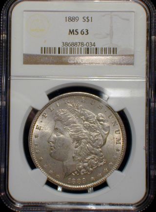 1889 Morgan Silver Dollar Ngc Ms 63 photo