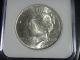 1922 Silver Peace Dollar S$1 Graded Ngc Ms 64 Dollars photo 3