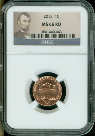 2013 - P Lincoln Shield Cent Ngc Ms66 Red photo