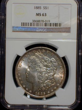 1885 Morgan Silver Dollar Ngc Ms 63 photo