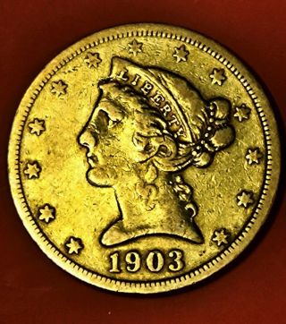 1903 - S $5 Gold Liberty Head photo
