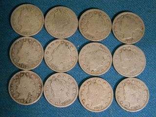 13 Liberty U.  S.  Nickels - 6 Different Dates 83 - 11 - Type Or photo