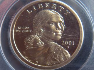 2001 - S Sacagawea Dollar Pcgs Pr69dcam Key Date photo