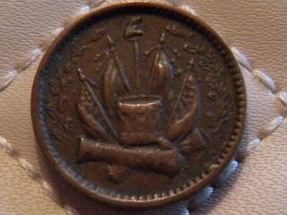 1864 Army Navy Crossed Cannons Token photo