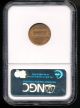 No Date Lincoln Cent Error Obverse Struck Thru Capped Die Ngc Ms64rb Coins: US photo 1
