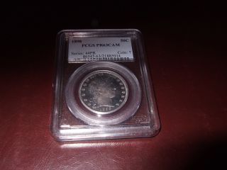 1898 Pcgs Pr63cam Graded Barber Half Dollar Antique Silver Coin photo