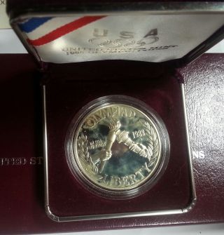 1988 90% Silver Proof Olympic Dollar photo