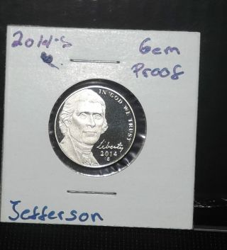 2014 - S Proof Jefferson Nickel - Gem Proof Cameo - photo