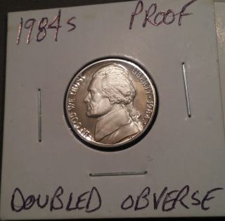 1984 - S 5c (proof) Jefferson Nickel Doubled Obverse 101 photo