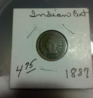 1887 Indian Head Cent Coin photo