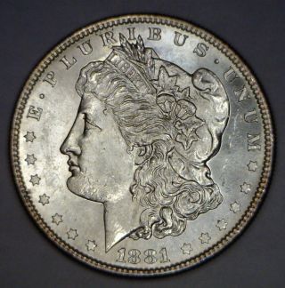 1881 S Morgan Silver Dollar In State Uncirculated (b2) photo