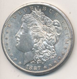 1887 - S Morgan Silver Dollar Gorgeous,  Very Lightly Circulated Dollar photo