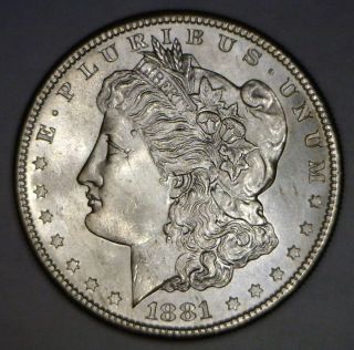 1881 S Morgan Silver Dollar In State Uncirculated (b3) photo