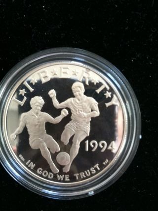 1994 World Cup Usa Silver Dollar Proof Coin Commemorative photo